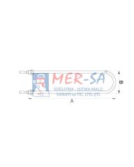U Tipi 110 cm Benmari Rezistansı 2500W