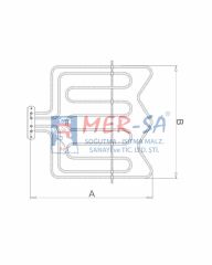 Fırın Rezistansı 1500+2000W 36 cm*34 cm