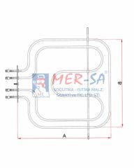 Fırın Rezistansı 1000+1500W 31,3 cm