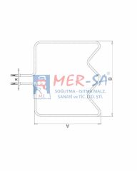 Fırın Rezistansı 1300W 38,5 cm
