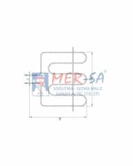 Fırın Rezistansı 1100W 36,6 cm
