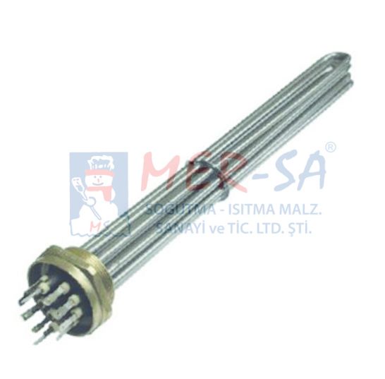 2 '' 5 Elemanlı Kafalı Isıtıcı 50CM 10000W 220-380V 6,5Q CR-Nİ