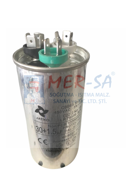 Kondansatör Split Klima 30 + 1,5 uF 4+4+4 370 V