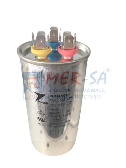 Kondansatör Split Klima 45 + 2,5 uF 4+4+4 370 V