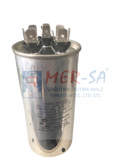 Kondansatör Split Klima 45 + 10 uF 4+4+4 370 V