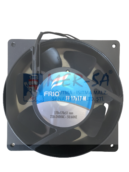 Fan Kare Frio Manyetik Yataklı 170mm*170mm*51mm 220V 50/60Hz